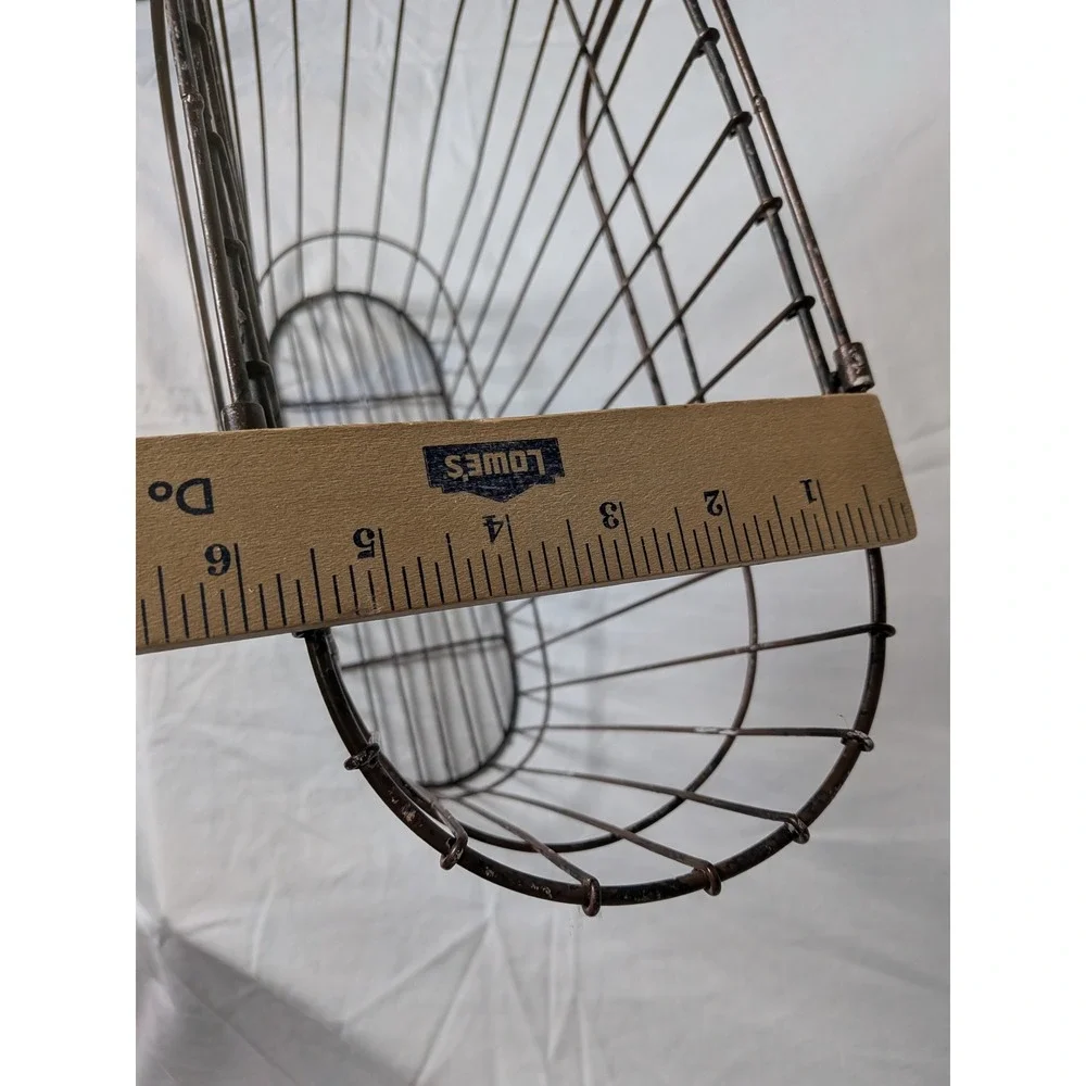 Vintage Style Brown Wire Storage Basket No. 1 Plaque Industrial Farmhouse Decor